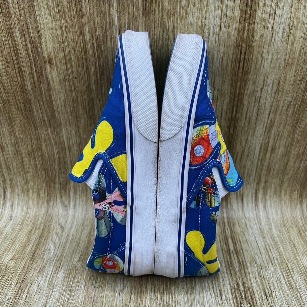 Vans x Spongebob Squarepants Classic Slip-On Women's 8.5 Blue Shoes Sneakers - Picture 7 of 10